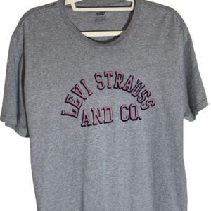 Levi’s Graphic Logo T-Shirt Mens XL Gray Levi Strauss & Co Casual Tee